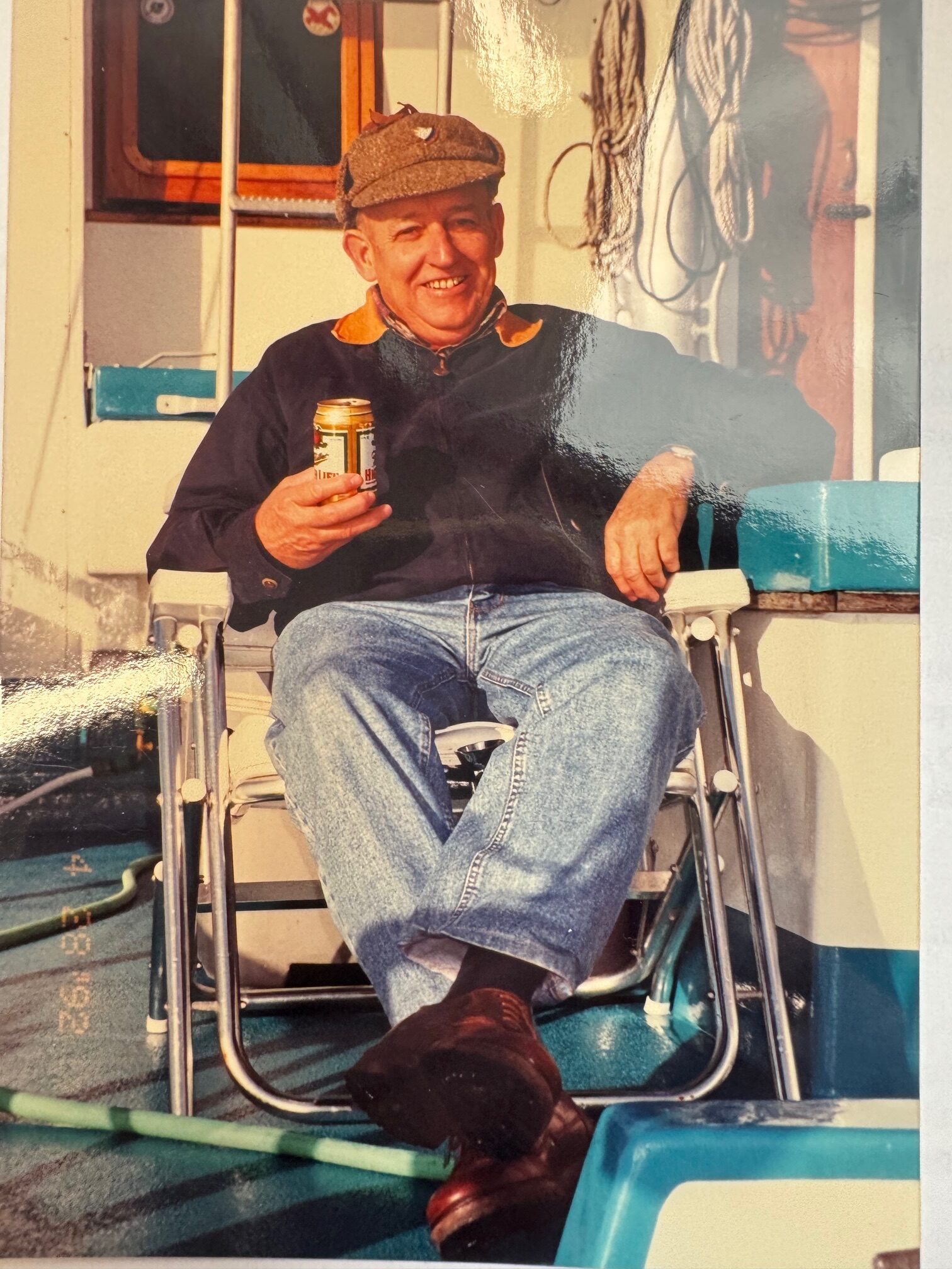 Frank Withey relaxes on a visit to Alaska in 1992.